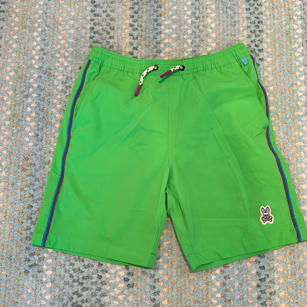 Psycho Bunny Swim Shorts Size M (10/12) EUC Lime Green